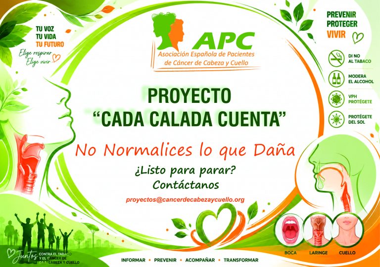 Cáncer de Cabeza y Cuello Proyecto para dejar de fumar- Antitabaquico-Cada Calada Cuenta - Cáncer de cabeza y cuello - prevención