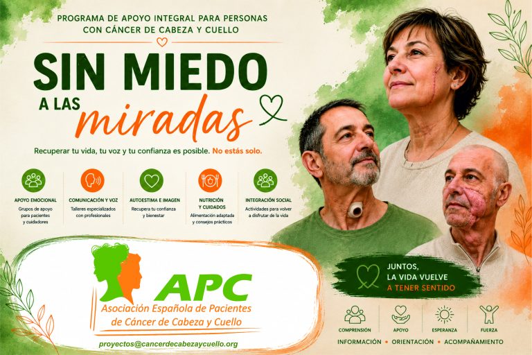 Cáncer de Cabeza y Cuello- programa Sin miedo a las miradas, apoyo y ayuda emocional y psicosocial